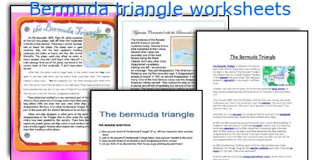 Bermuda triangle worksheets