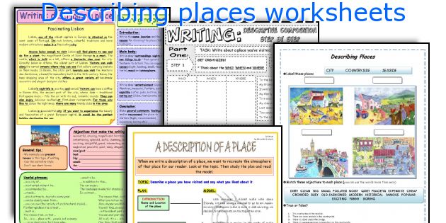 Describing places worksheets