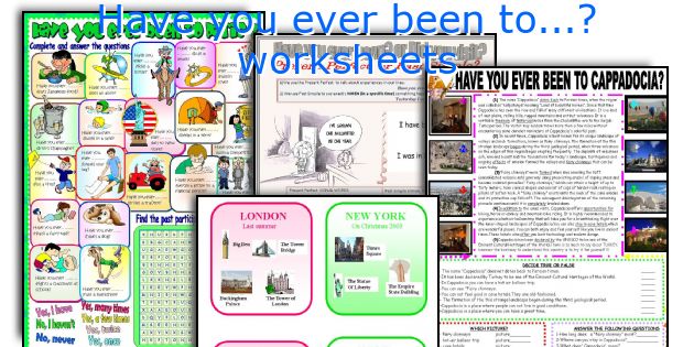 Have you ever been to...? worksheets