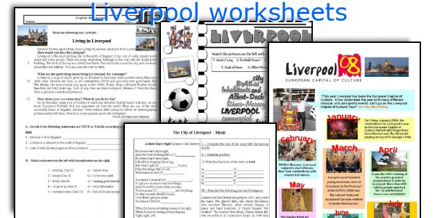 Liverpool worksheets