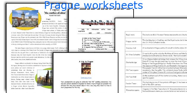 Prague worksheets