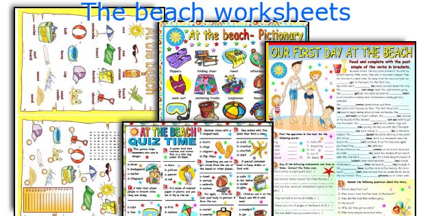 The beach worksheets