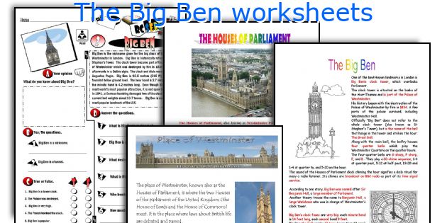 The Big Ben worksheets