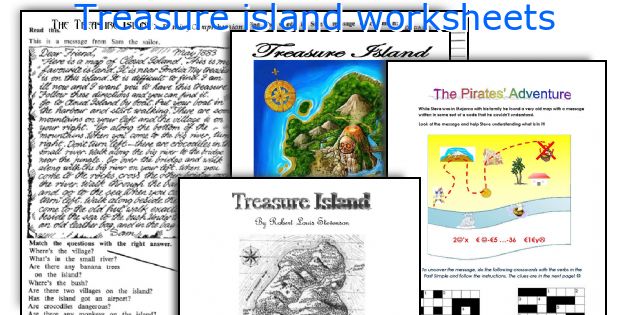 Treasure island worksheets