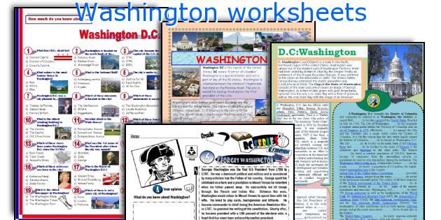 Washington worksheets