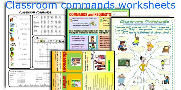 Classroom commands worksheets