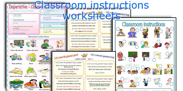 Classroom instructions worksheets