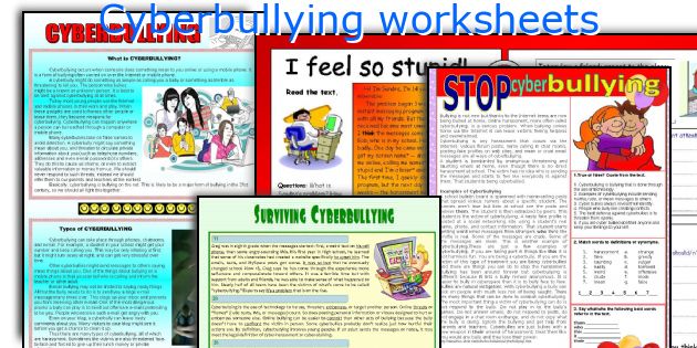 cyberbullying-worksheets