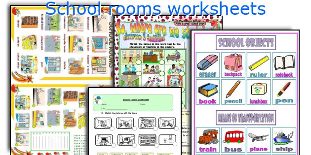 School rooms worksheets