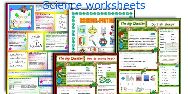 Science worksheets