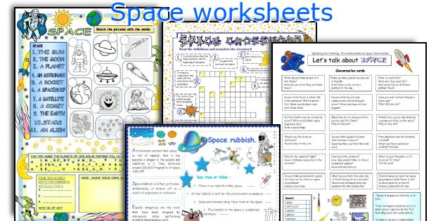 Space worksheets