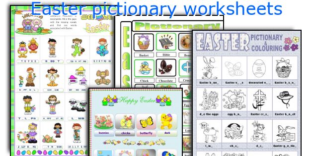 Easter pictionary worksheets