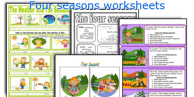 Four seasons worksheets