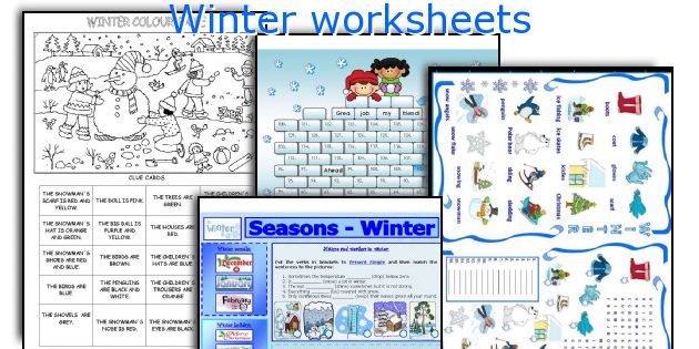 Winter worksheets