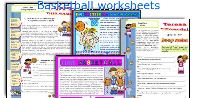 Basketball worksheets