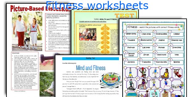 Fitness worksheets