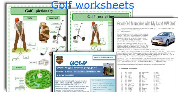 Golf worksheets