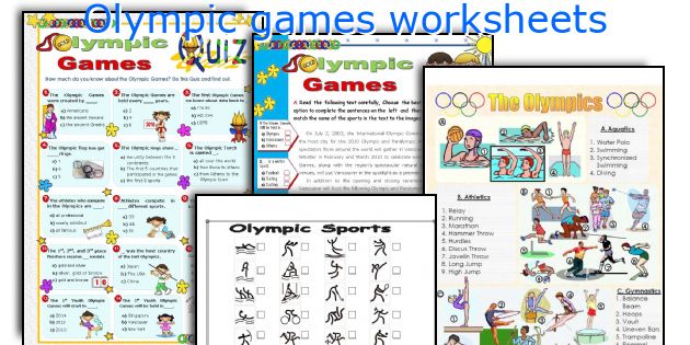 Olympic games worksheets