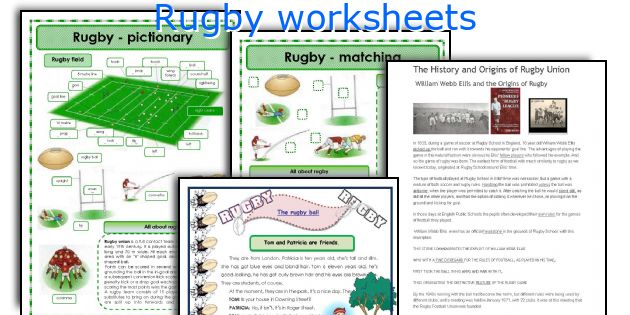 Rugby worksheets