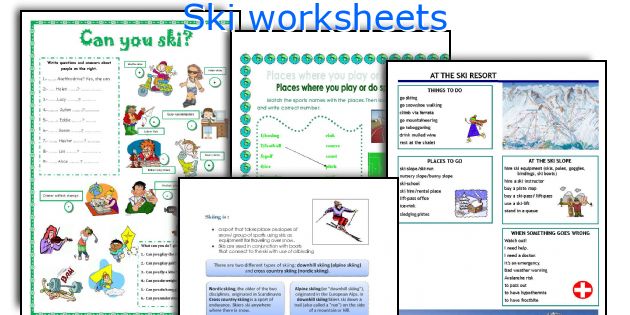 Ski worksheets