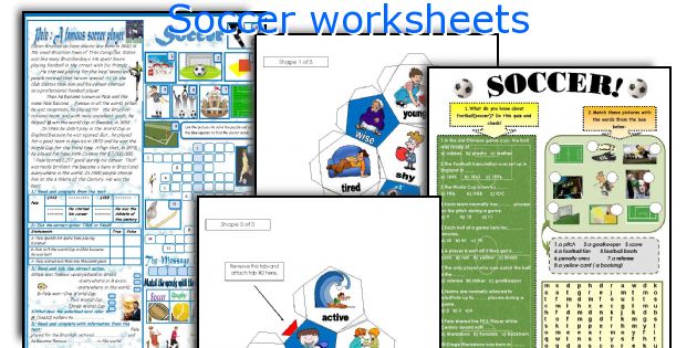 Soccer worksheets
