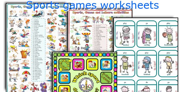 Sports games worksheets