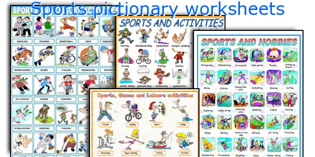 Sports pictionary worksheets