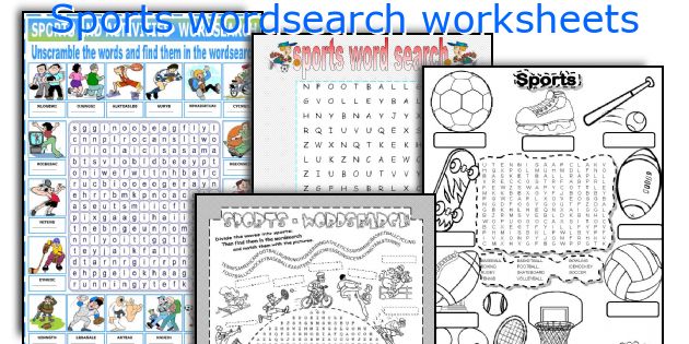 Sports wordsearch worksheets