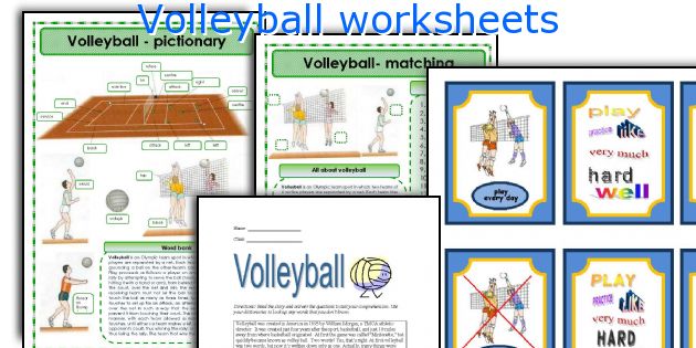 Volleyball worksheets