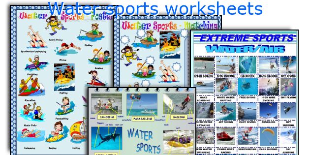 Water sports worksheets