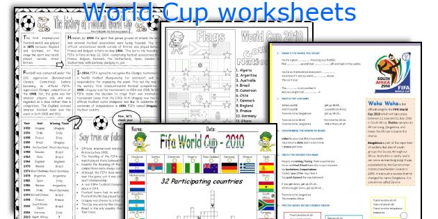 World Cup worksheets