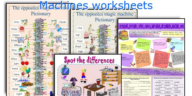 Machines worksheets