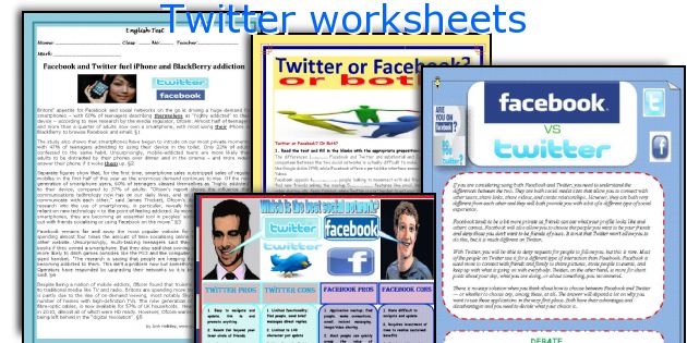 Twitter worksheets