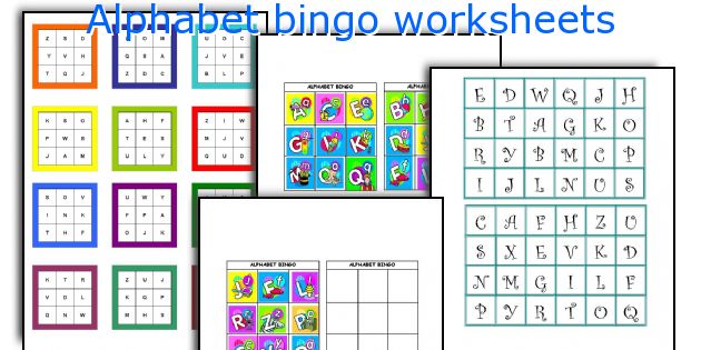 Alphabet bingo worksheets