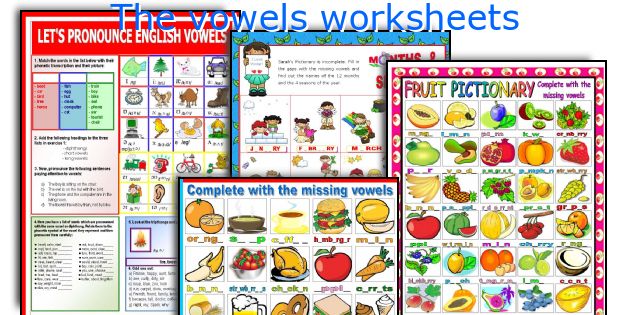 The vowels worksheets