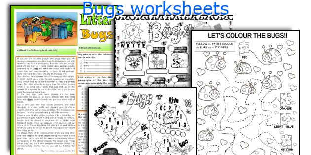 Bugs worksheets