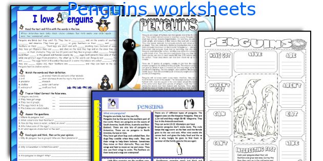 Penguins worksheets