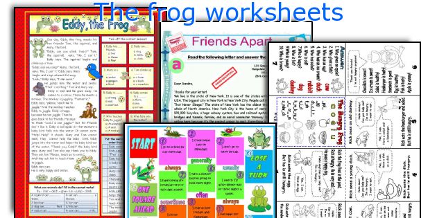 The frog worksheets