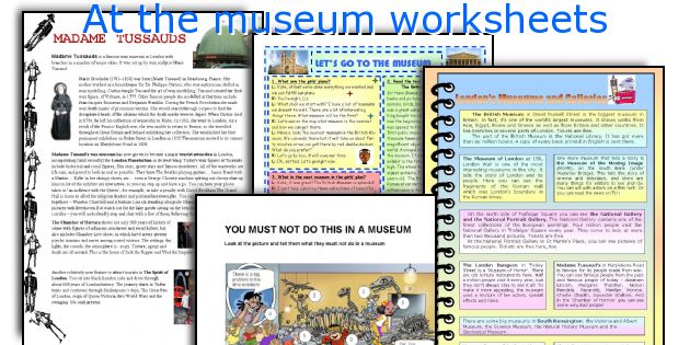 At the museum worksheets
