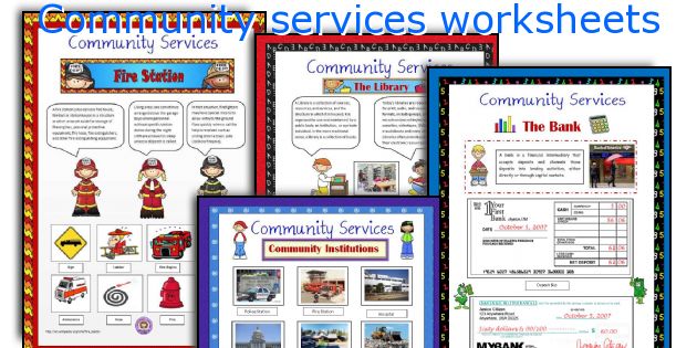 Community services worksheets