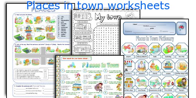 Places in town worksheets