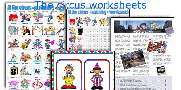 The circus worksheets