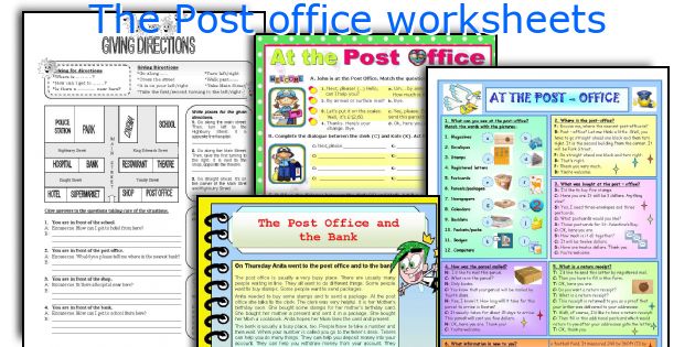 The Post office worksheets