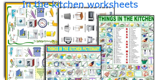 In the kitchen worksheets