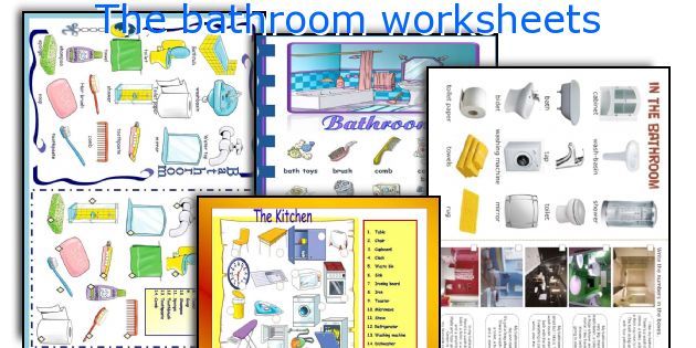 Things in Bathroom - ESL worksheet by Rhae