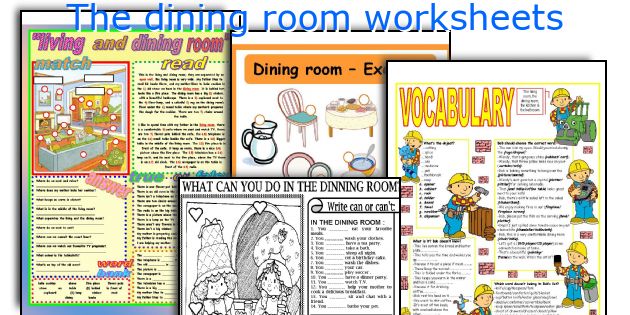 The dining room worksheets