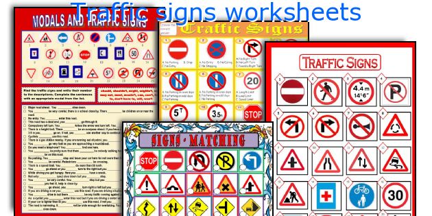 Traffic signs worksheets