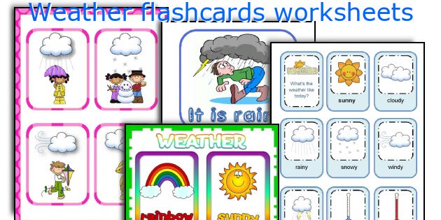 Weather flashcards worksheets