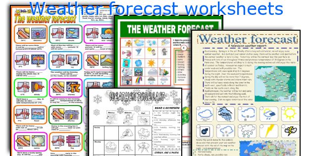 Weather forecast worksheets