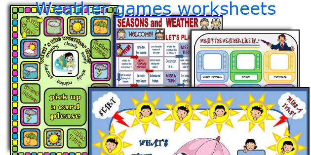 Weather games worksheets